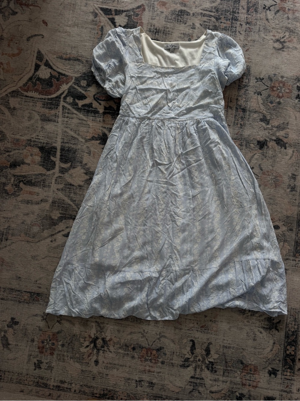 Women’s Light Blue Puff Sleeve Dress